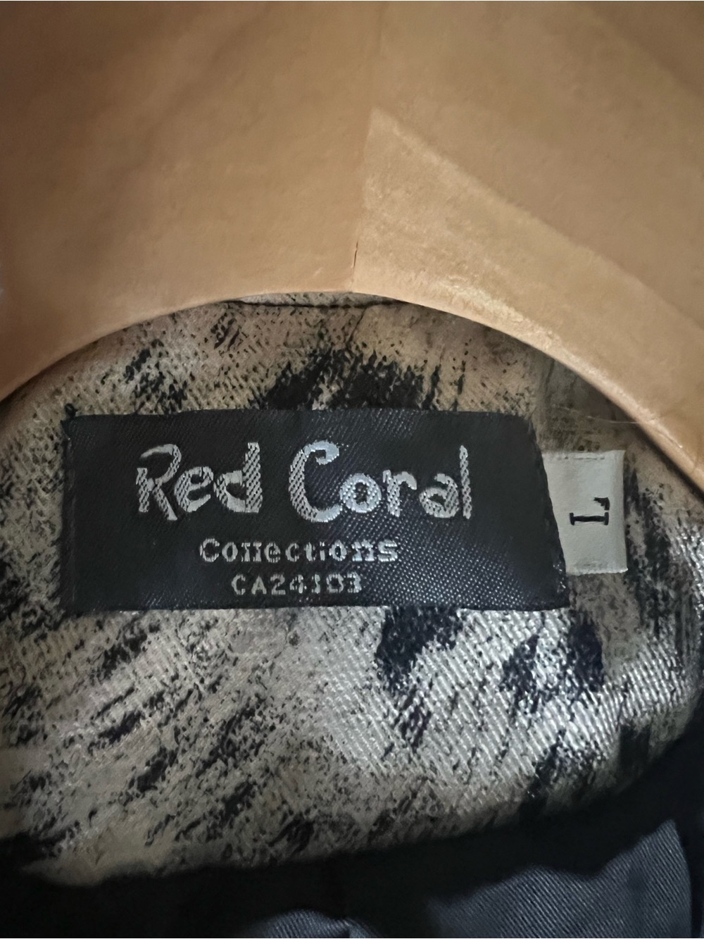 Red Coral Animal Print Leopard Bubble Hem Statement Coat Bell Sleeve L - Picture 2 of 16